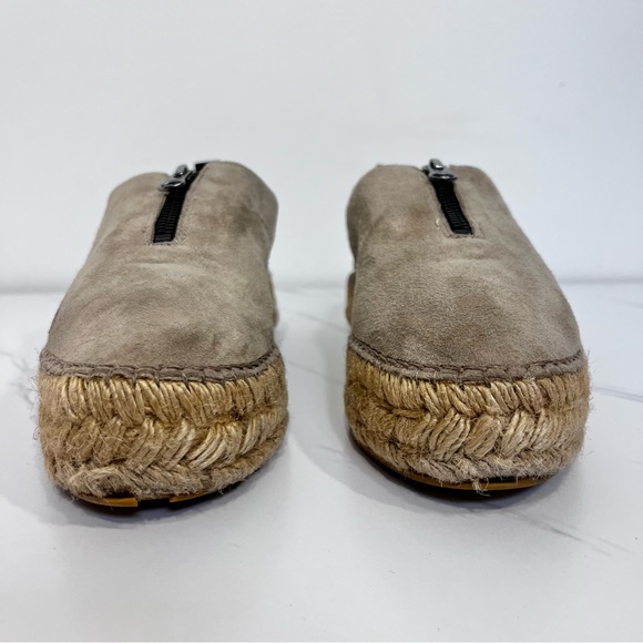 Eric Michael Serena Suede Zipper Espadrilles Beige Size 37 US 6.5 - 7 - Picture 3 of 12